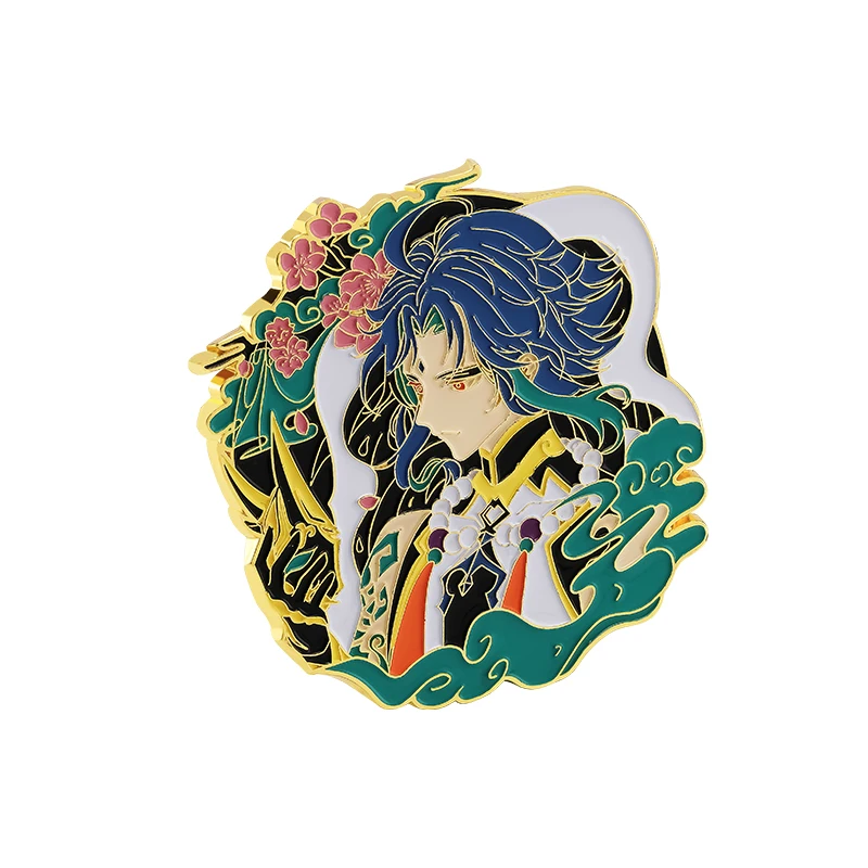 Customized Japanese Anime Character Badge Manufacturer Badge Metal Craft Wholesale Custom Logo Enamel Pin Soft Hard Enamel Pins