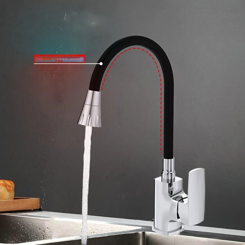 Luxury Golden Kitchen Faucet Head Replacement Tap Single Hole Pull Out Kitchen Faucet