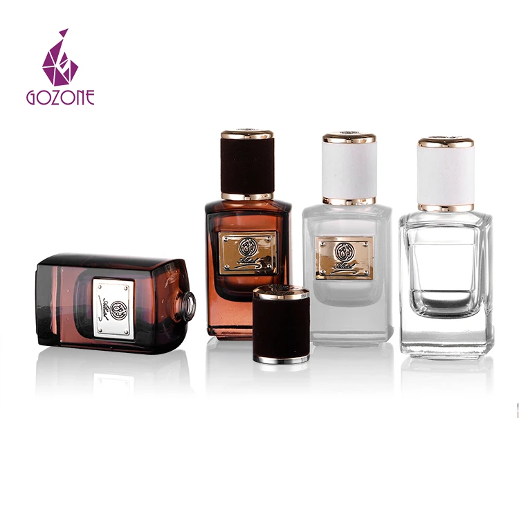 Customized cosmetic packaging bottle glass perfume bottles with spray