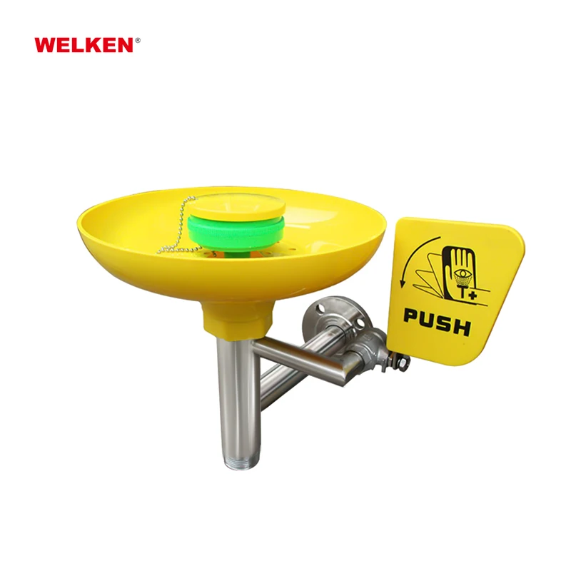 Industrial Shower 304 stainless steel & ABS bowl single nozzle Wall Mounted Emergency Eye Face Wash