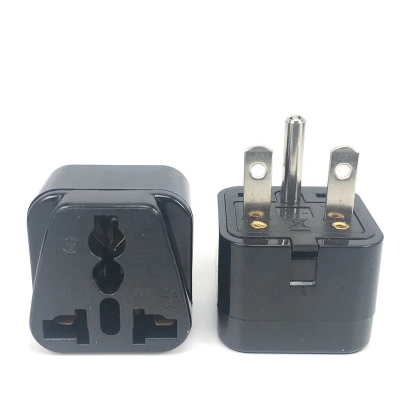 Wholesale Black White NEMA 6-15P 250v 15a copper Universal america Grounded 3 Pin AC Plug US Canada japan Adapter Travel