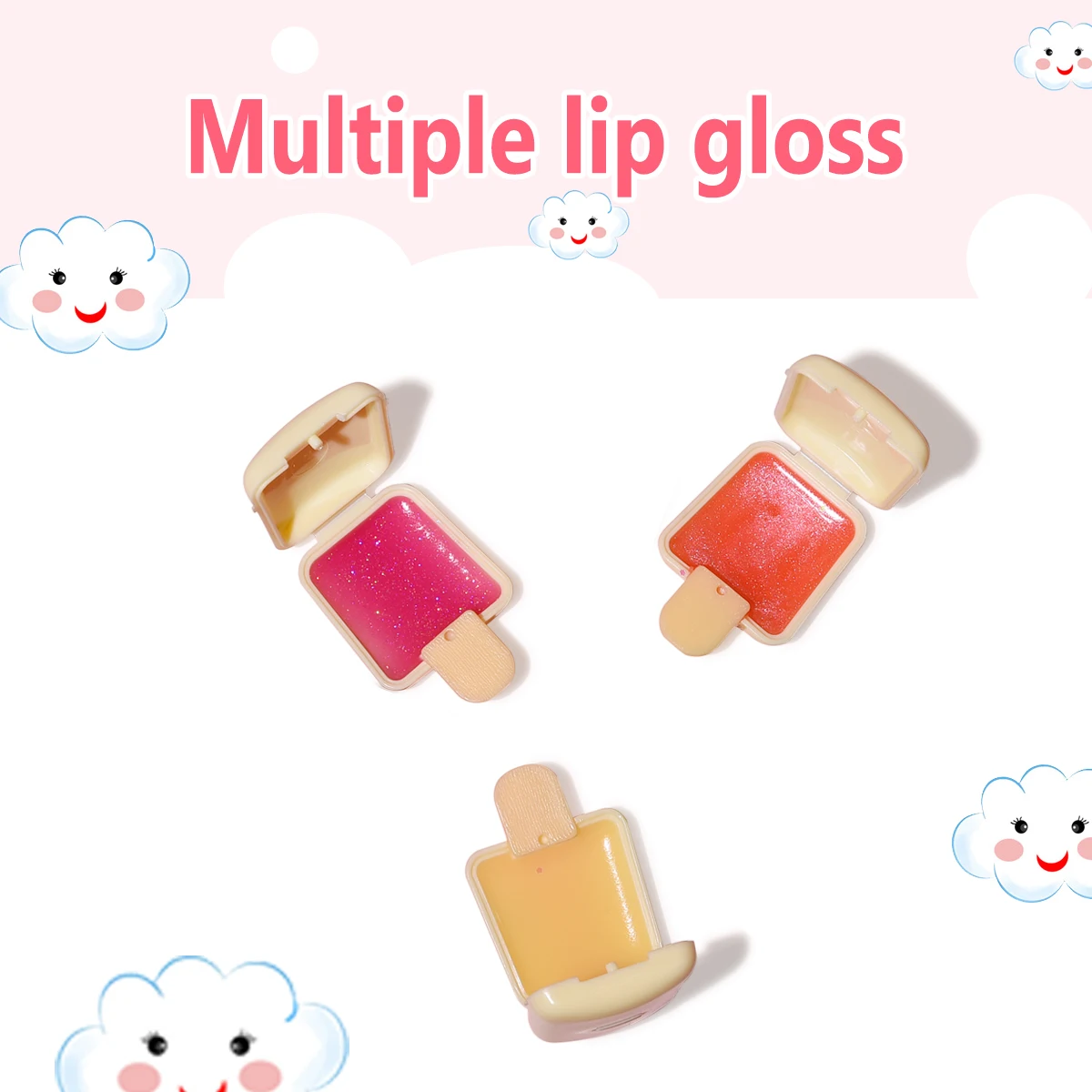 Private Label Vendor Custom Glitter Kids Vegan Set Wholesale Fruit Oil Lip Gloss Mini Suitcase for Lip Gloss
