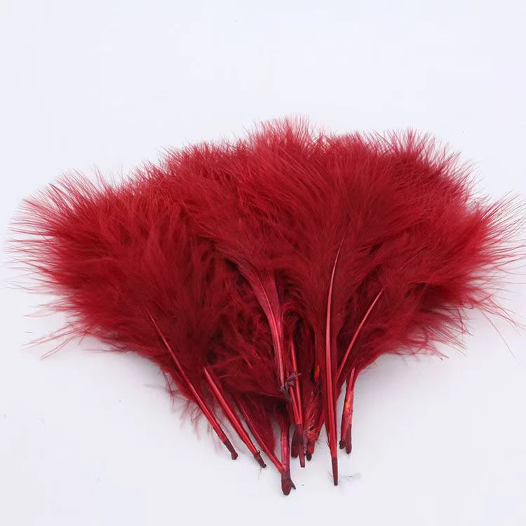 Dyed Bulk Turkey Feathers Plume Dream catcher Colourful Decoration Artificial Pink White DIY Turkey Feather For Sale Crafts