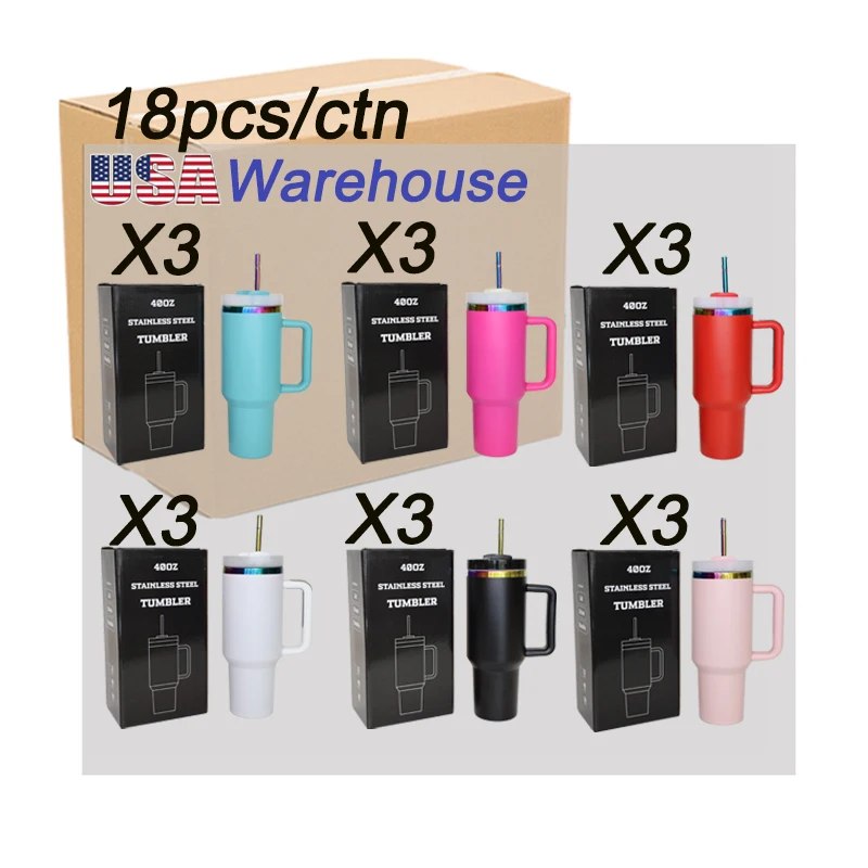 Customized 40oz powder coated vacuum stainless steel double wall insulated Rainbow Colorful ion plating mug tumbler