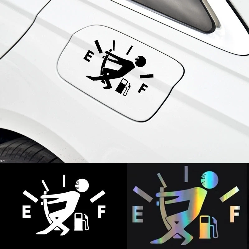 High quality Car Stickers High Gas Guzzler Auto Decoration Decals Angry Boys Adjusting Fuel Gauge Fuel Gauge Empty Stickers