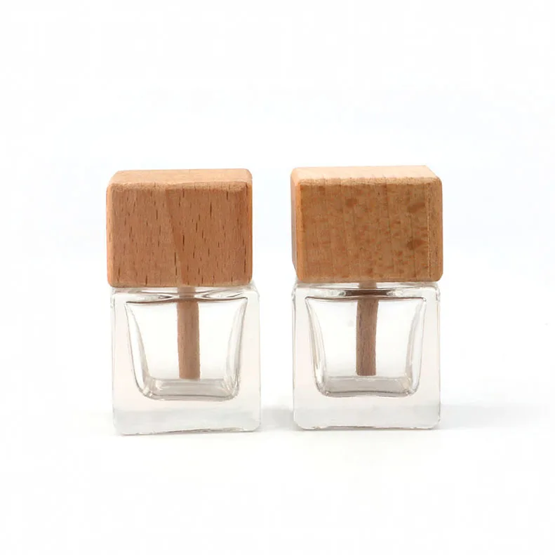 10ml Empty car diffuser Bottle Perfume Ornament Hanging Gadget Air Freshener bottle with  Wood Cap