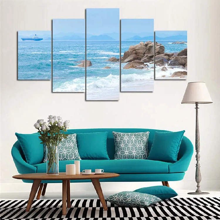 EAGLEGIFTS Modern Art Wall Sea Canvas Prints Pictures Set Home Decor Printed Artwork Big Size Printing Seascape Paintings