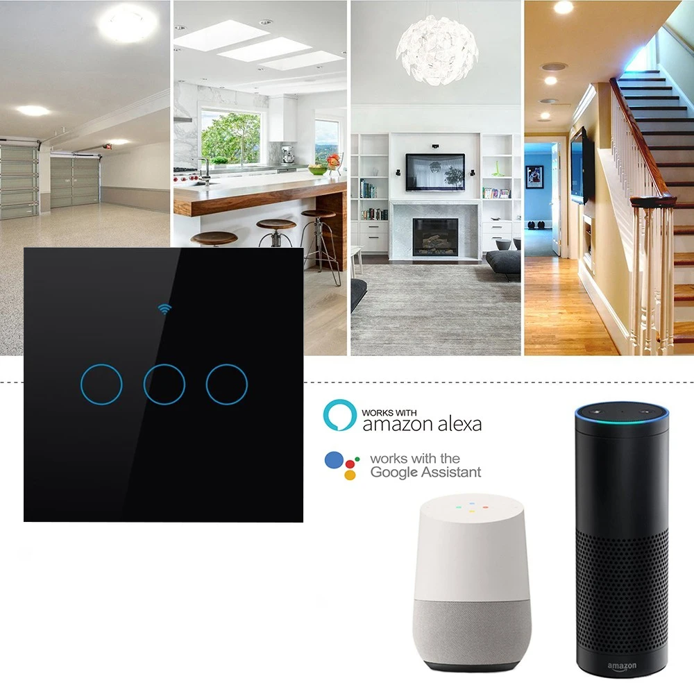 Китай Цена по прейскуранту завода-изготовителя умный дом отель светодиодные Защитное стекло для экрана приложение Tuya настенный сенсорный выключатель интеллектуальный выключатель света переключатель Wi-Fi