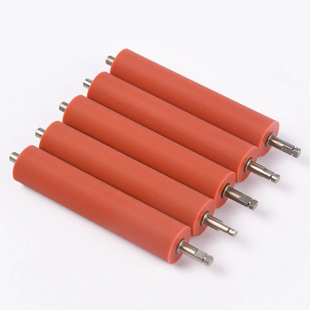 OEM High Precision Printer Stainless SUS 303 Platen Shaft Silicone Rubber Roller Supplier For Printing Machine