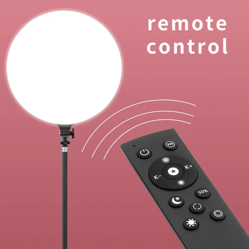 18 inch 100w live broadcast fill light photography bracket circular flat light soft Lamp food video shooting light