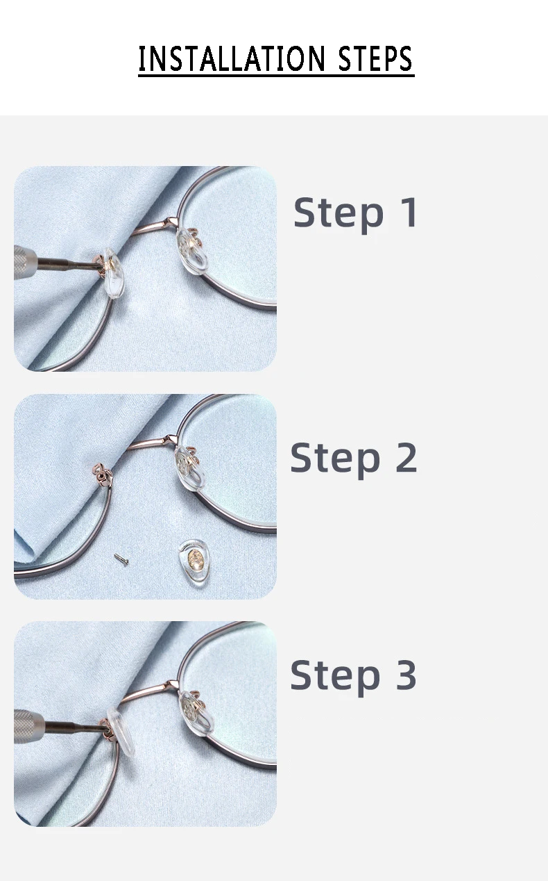 Eyeglass Accessories Silicone Nose Pads Silicone Nose Pads For Optical Frames Eyeglasses Antislip Nose Bridge Pads