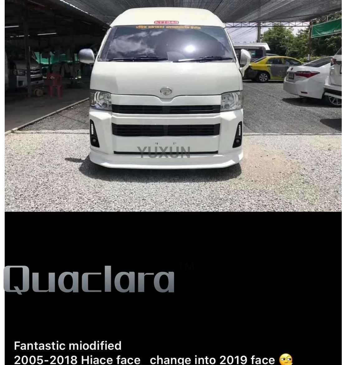 Оригинальное качество, фантастическое модифицированное лицо Hiace 2005-2018, превращение в 2019, комплект бампера Hiace