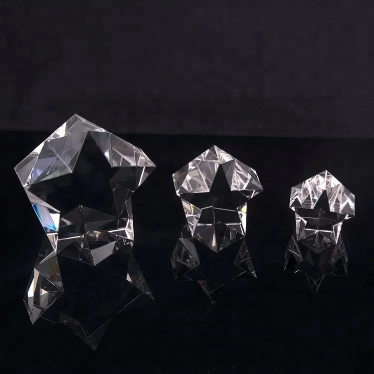 Honor of crystal Fashion Star Shape Design K9 Хрустальная награда сувенир для делового подарка