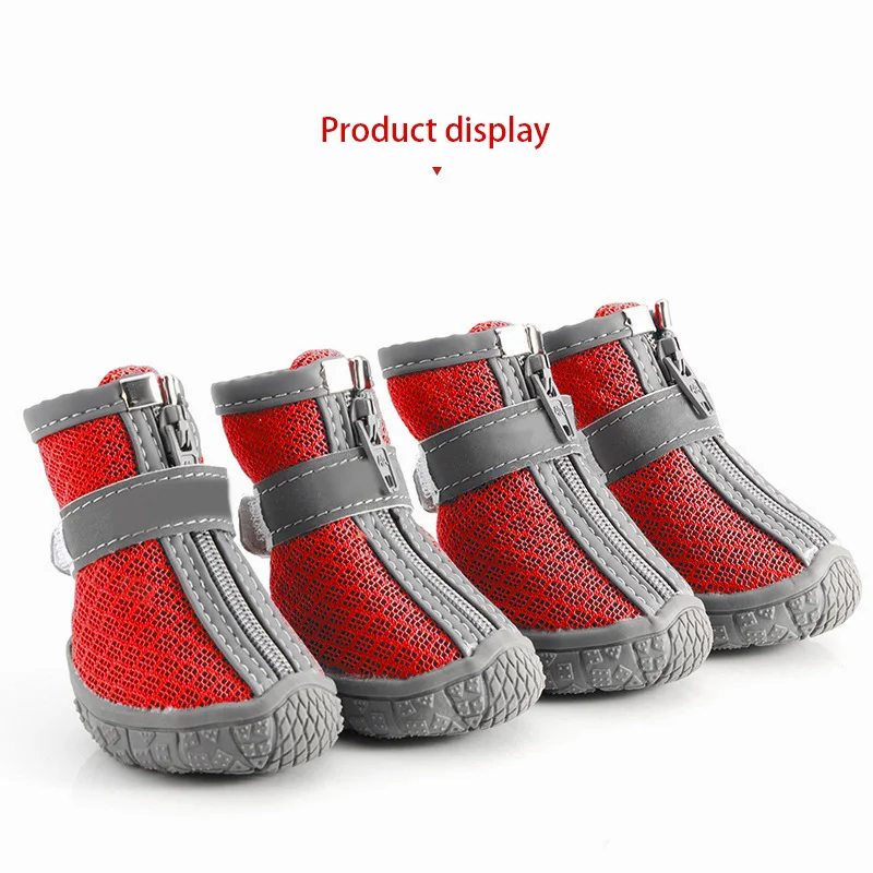 Large Medium Dog Outdoor Running Shoes Anti-Slip Rugged Sole with Fastening Straps Classic Warm Rubber Boots Cute Style for Cats