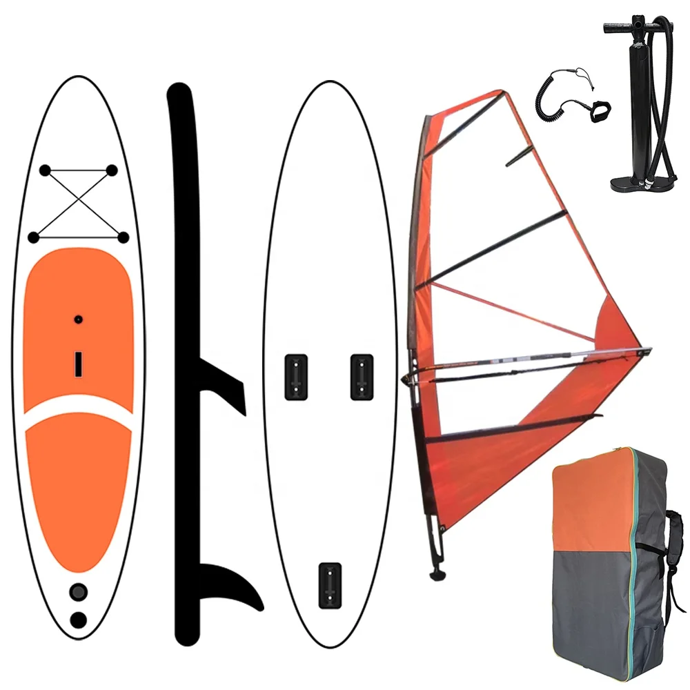 BSCI / EN OEM customizable inflatable sup paddle board inflatable windsurf wind surf sail surfing sail paddle board isup