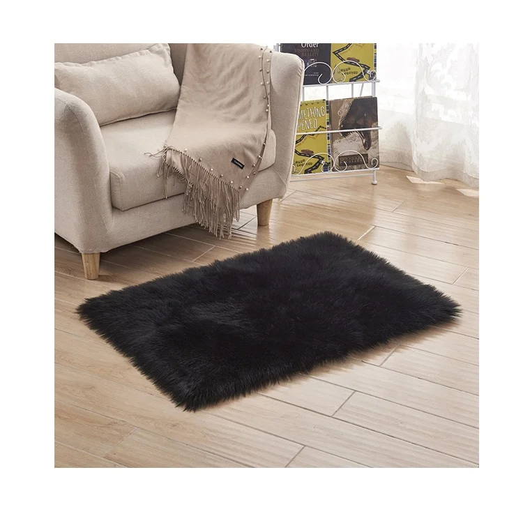 Sheepskin Soft Long Hair Faux Australian Wool Area Rug Living Room Floor Set Luxury Faux Fur Carpets And Rugs