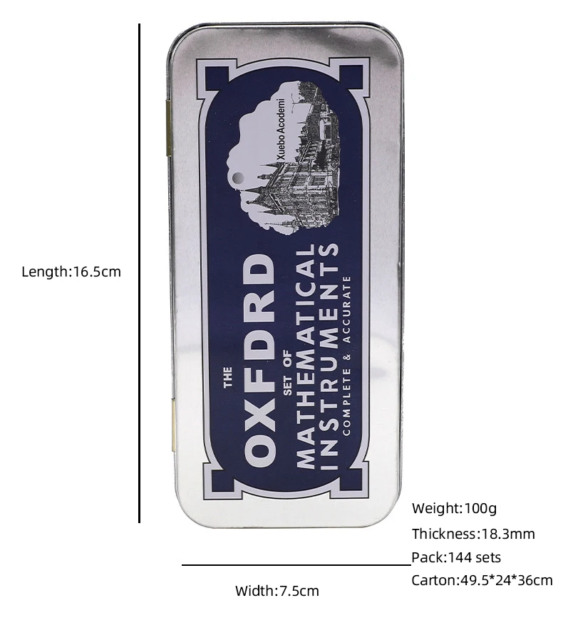 Wholesale 13pcs Professional Math Set Oxford Stationery Compass Set Mathematical Geometry Set