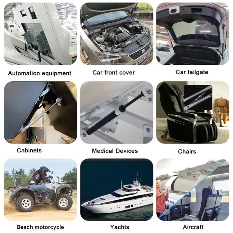 JONLY High Quality Cylinder Stainless Steel Car Machine Random Stop Furniture Lift Gas Spring