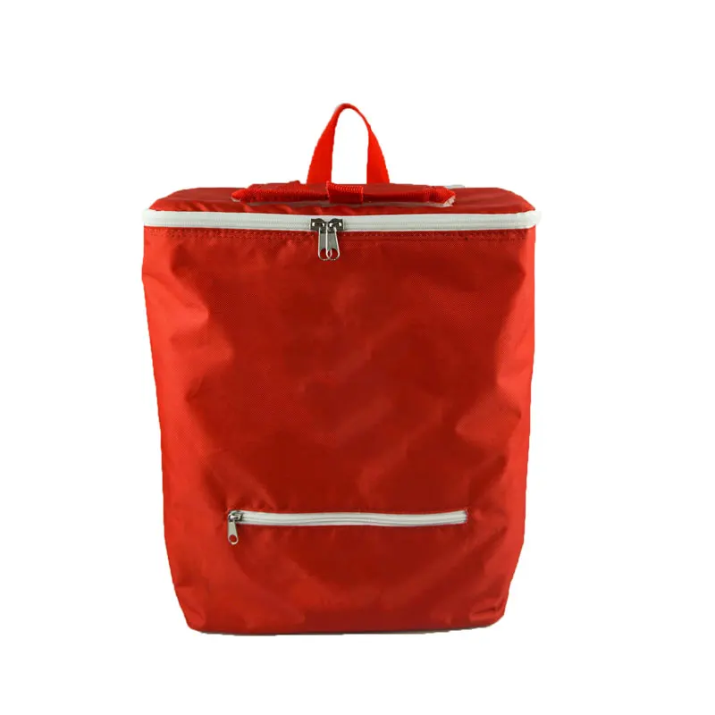 Chiterion Red Customize 24 Can Beer Drinks Front Pocket Ice Grocery Lunch Picnic Food Backpack Soft Cooler With Top Window