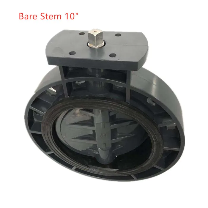 bare stem mounting pad ISO5211 motor penumatic operator butterfly valve upvc