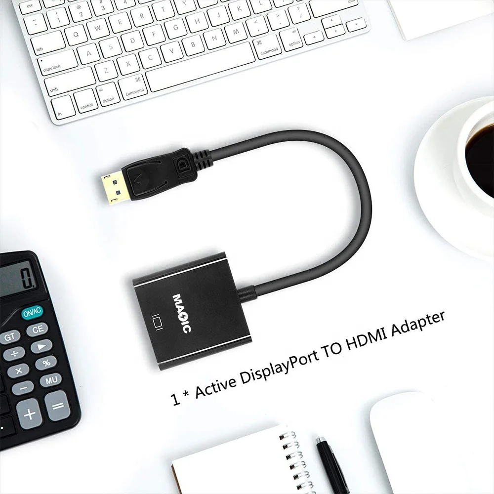  Высококачественный активный 15 см 1080P адаптер Displayport-HDMI переходник DP-HDMI HD штекер-гнездо Позолоченный шнур другой дом