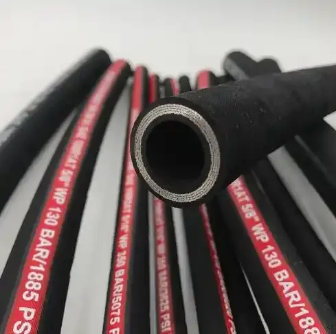 Oem Two Steel Wire Braided Rubber Hoses 2Sc Smooth Hydraulic Hose High Pressure Smooth 1Sc And 2Sc Hydraulic Hose