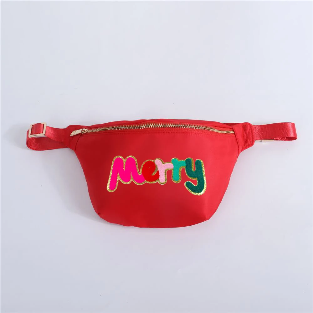 Keymay Adjustable Shoulder Strap Inner Zipper Pocket Gold Hardware Waterproof Waist Pouch Bag Nylon Belt Bag Waist Fanny Pack