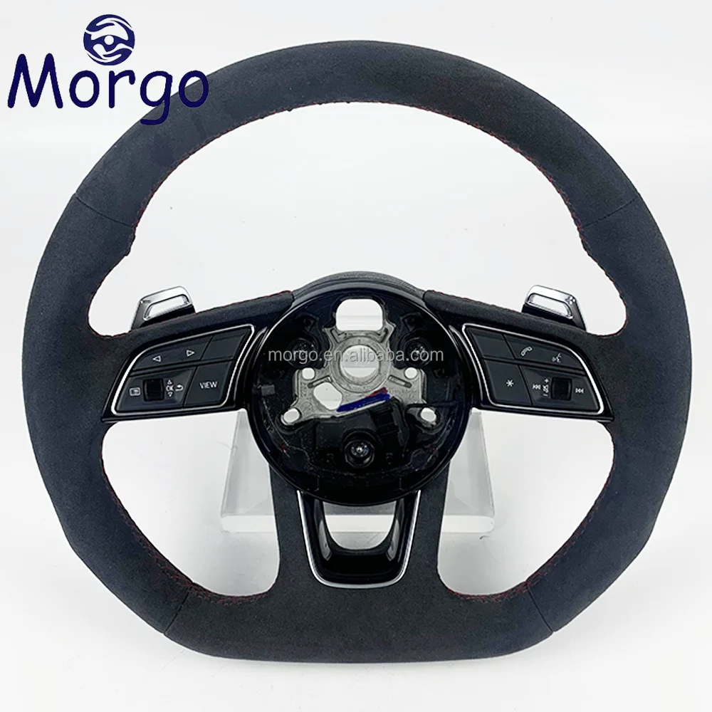 For Audi TT A3 A4 B8 A5 A6 C6 C7 A7 R8 RS RS3 RS4 RS5 S3 S4 S5 B9 RS6 RS7 Q3 Q5 Q7 customized all suede steering wheel