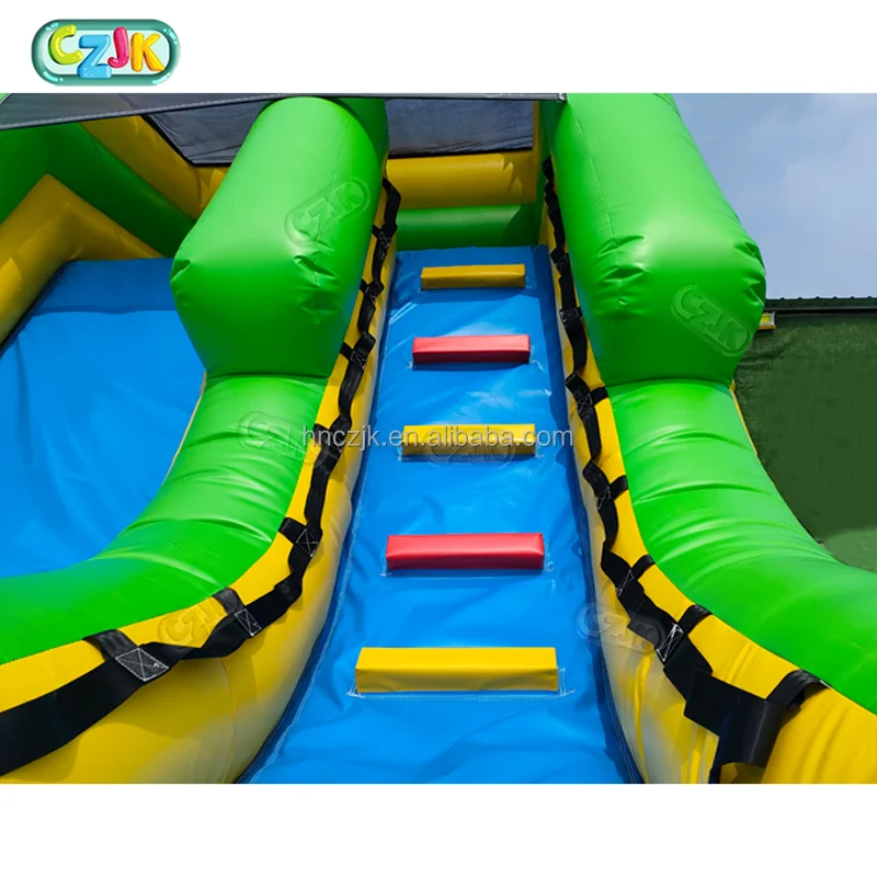 In Stock Moonwalk Commercial Mini Small Palm Tree Tropical Coconut Inflatable Water and Dry Slide for Party