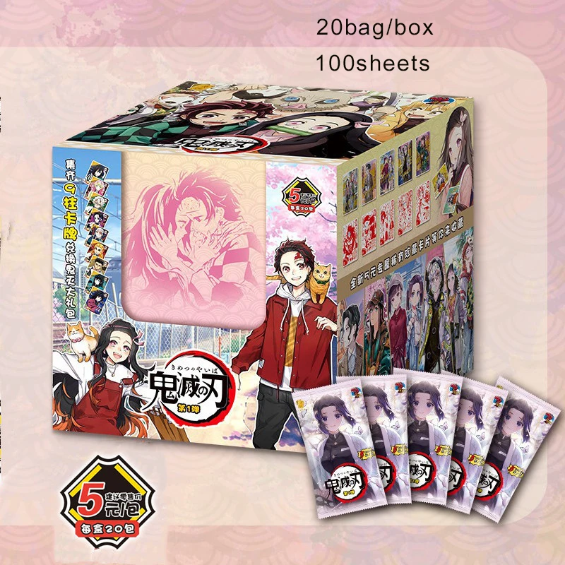 Japanese Anime Wholesale Game Cards Thickened TR 3D Demon Slayer Anime Collection Cards