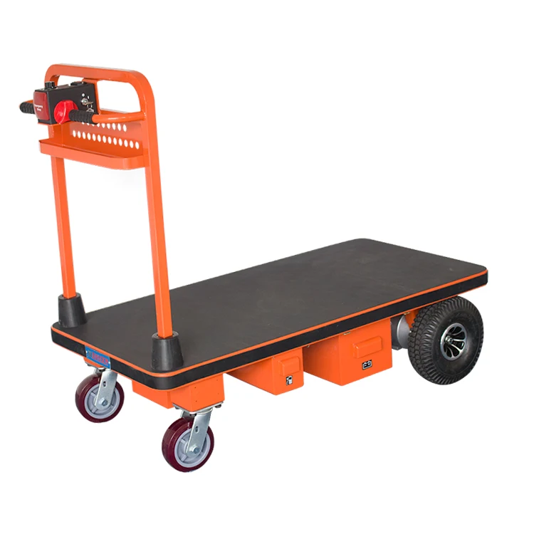 Heavy Duty platform trolley warehouse electric hand cart 500kg electric trolleys