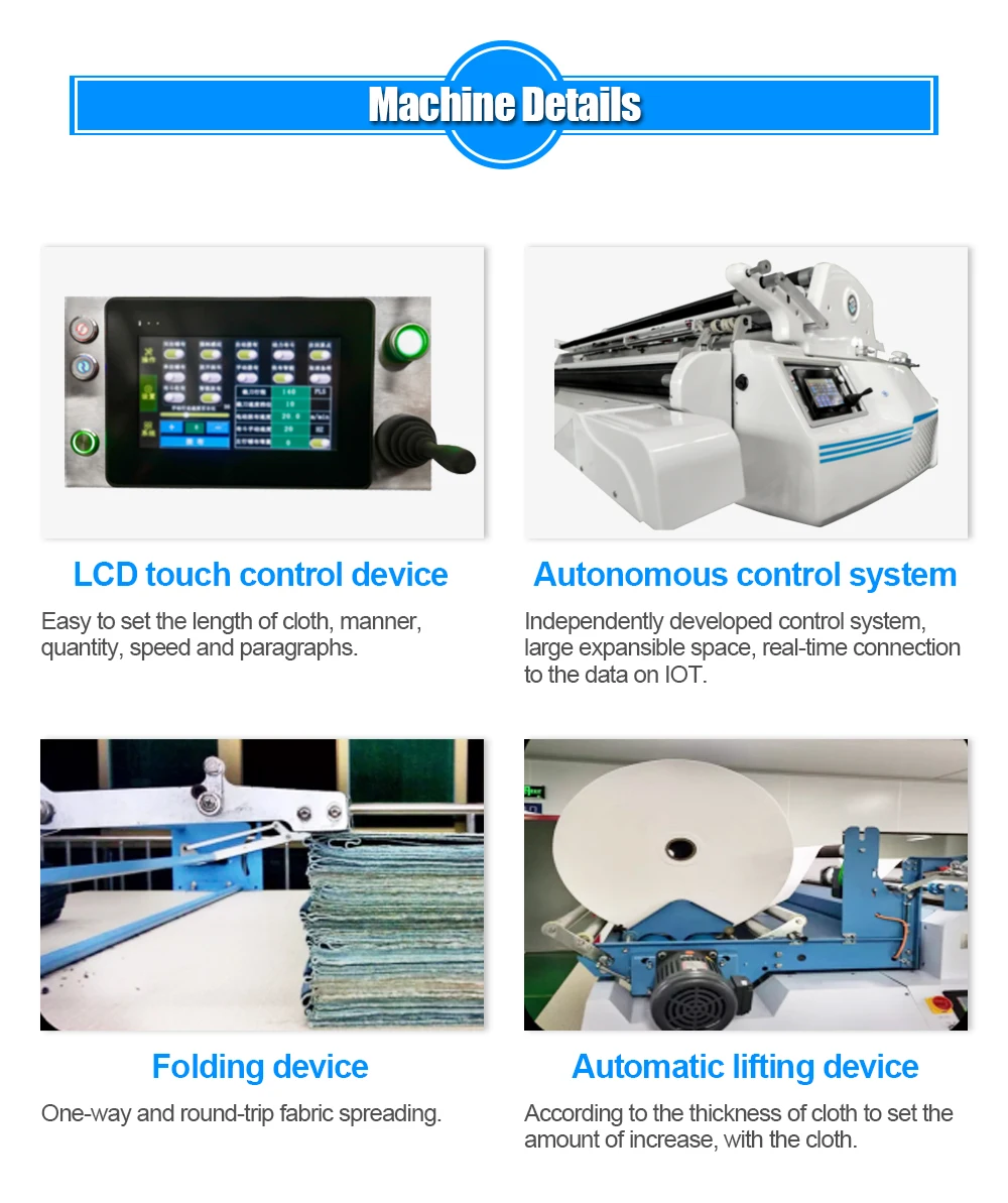 Perfect Laser Plc Control Large Format Automatic Fabric Laying Machine Fabric Garment Cloth Laying Spreader For Textile Industry