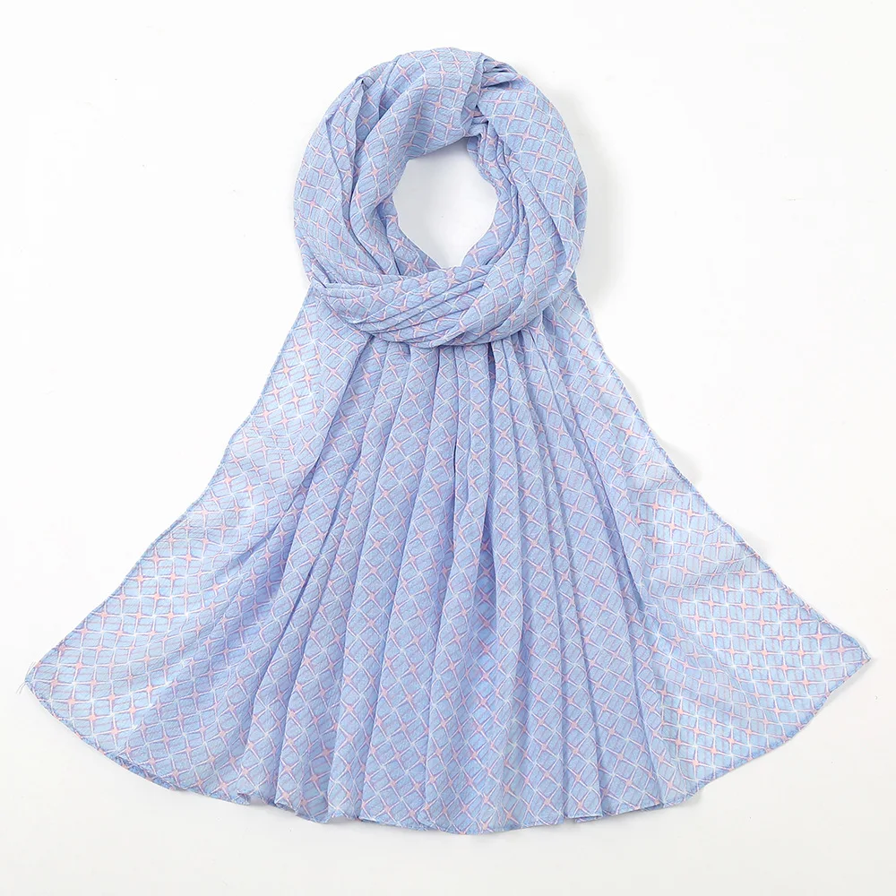 2022 Women Chiffon Shawls Female Pareo Beach Towels Summer Autumn Printed Dots Fashion Muslim Hijab Silk Wrap Cape Scarves