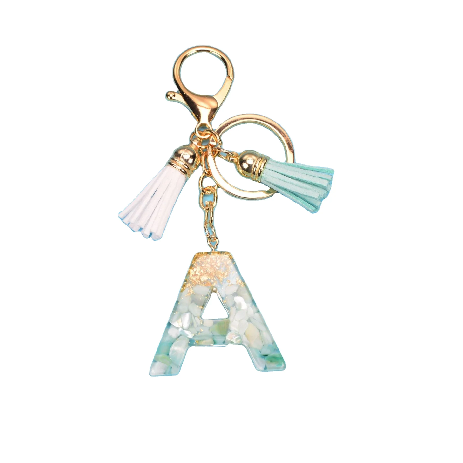 Factory Price Custom Resin Letter Key Chain Charm Initial Pendant Key Chain Ladies Key Chain Pack Accessories decoration