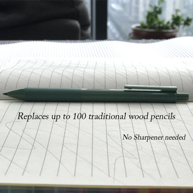 2024 Most Popular Retractable Inkless Endless Eternal Pencil  Alloy Replaceable Metal Tip Pencil