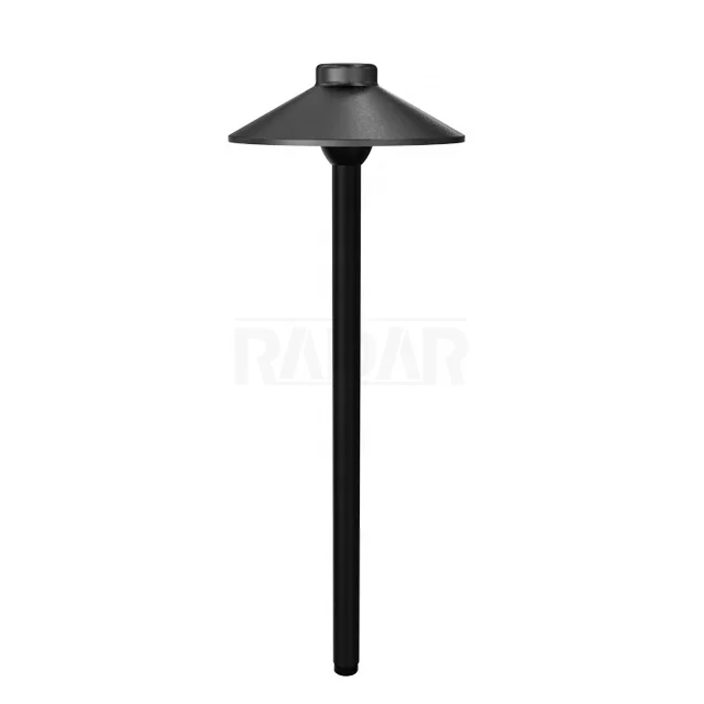 aluminum landscape waterproof black path light 8inch cap 18inch post outdoor garden lights low voltage