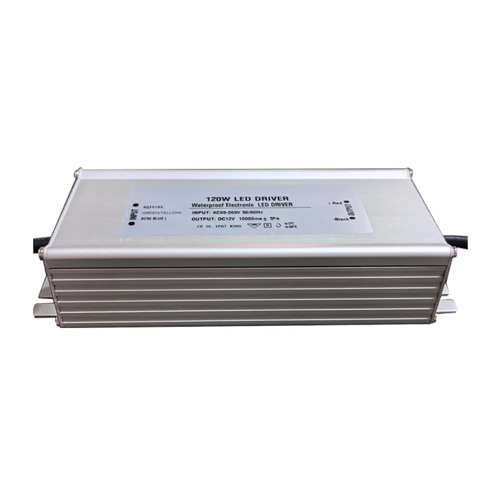 AC-DC 12V10A коммерческий драйвер IP68 DC12v 24v постоянное напряжение 120W 150W Водонепроницаемый источник питания для наружного светодиодного освещения 07