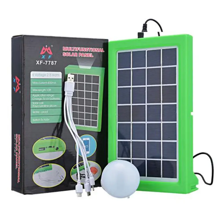 2400mah mini solar lighting system camping light rechargeable outdoor lighting