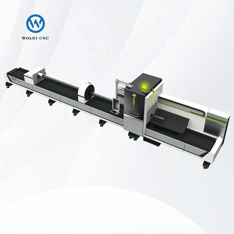 Tube Three Chuck High Precision Laser Cutting Machine Automatic Fiber Air Compressor 3015 2040 4060 Cutter Factory