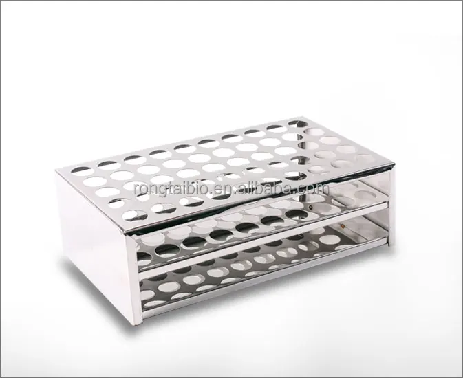 RONGTAI Stainless Steel Rack for Test Tube 13*50 Use in Lab Good Quality and Durable Laboratory Consumables
