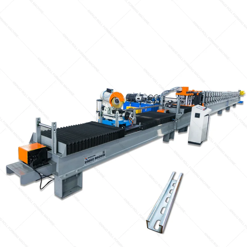 Strut Channel / Unistrut Channel making Machine Strut Channel Roll Forming Machine