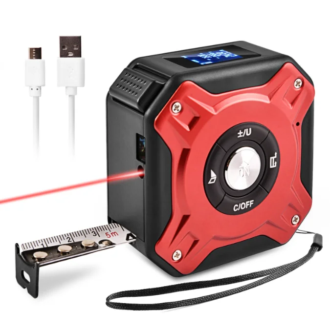 40m/130ft 60m/196ft Laser Meter Digital Tape Measure Laser Distance Meter With Lcd Backlight Screen