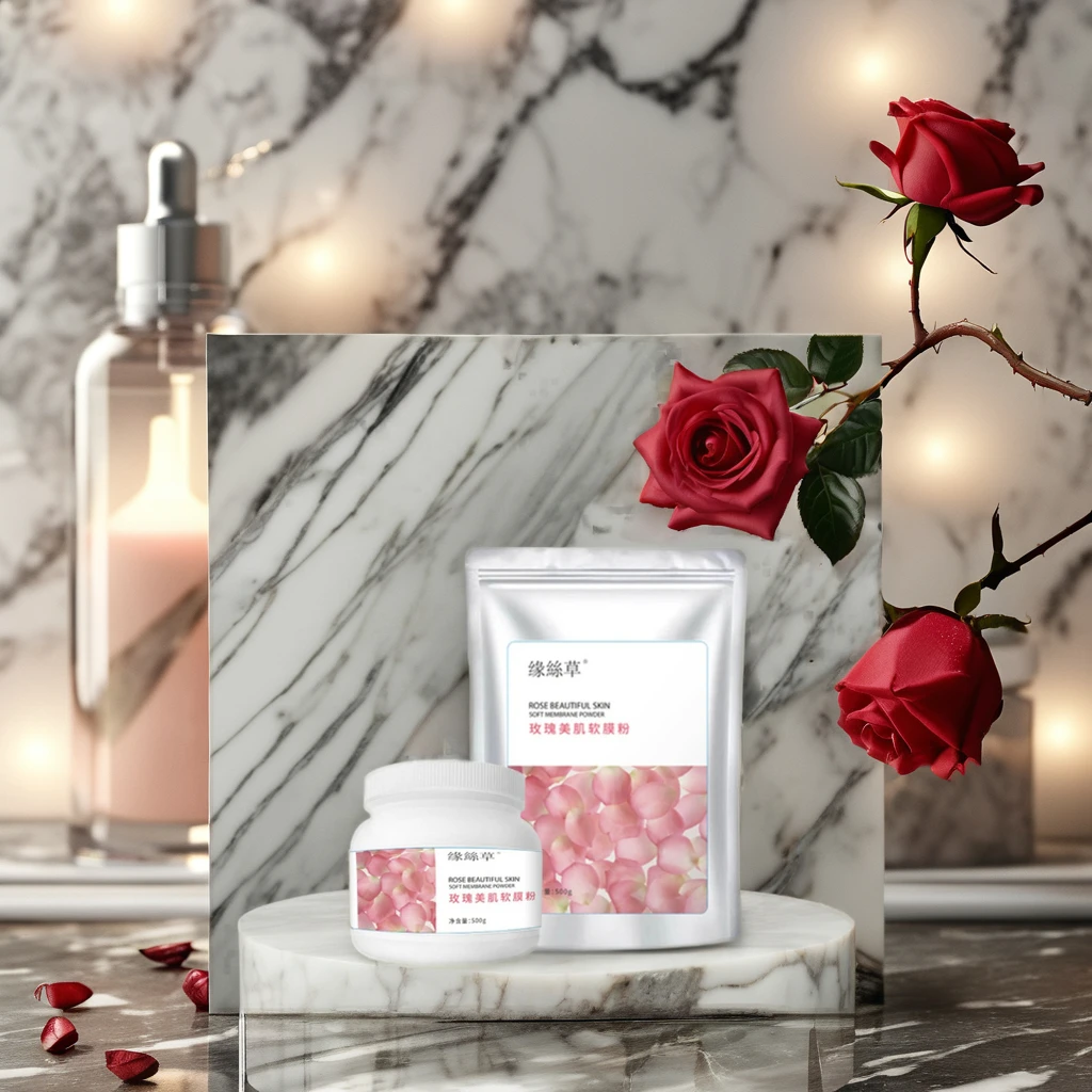 Face Masking Powder Rose Whitening Exfoliating Bentonite White Clay Mask Private Label Alginate Jelly Powder Mask Factory Price