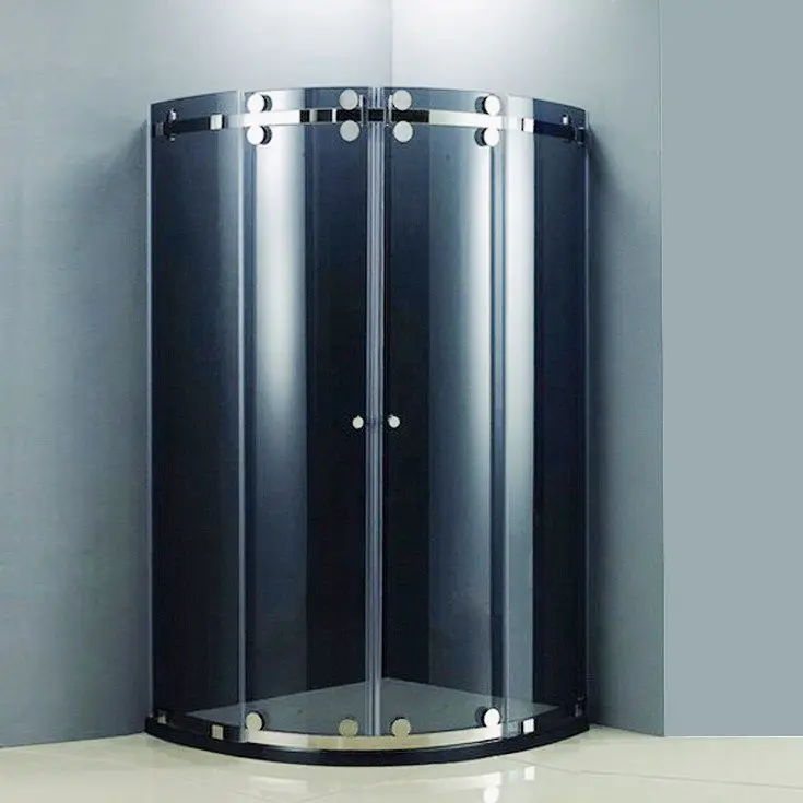 KK8002 Round Hinged Blue Glass Shower Cabin Price