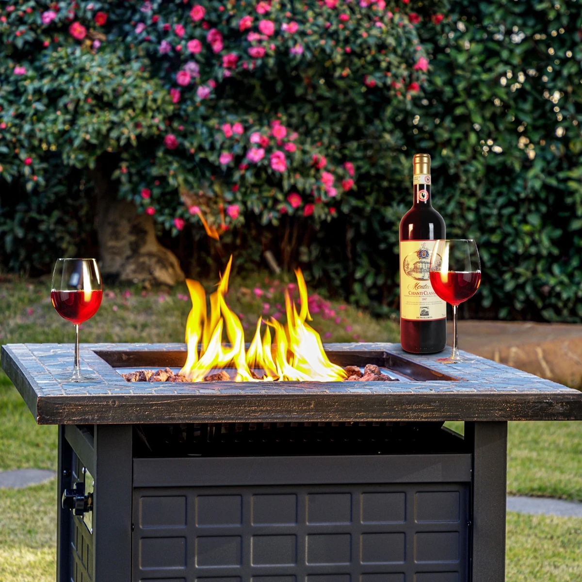 Popular And Cheap 50000 BTU Square Table Propane Gas Fire Pit for Home And Garden