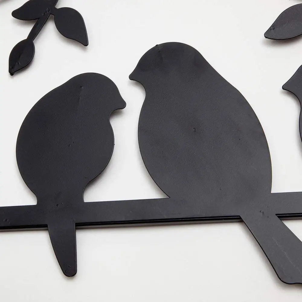 
Bird Silhouette Wall Art - Metal Perched Birds Home Decor 