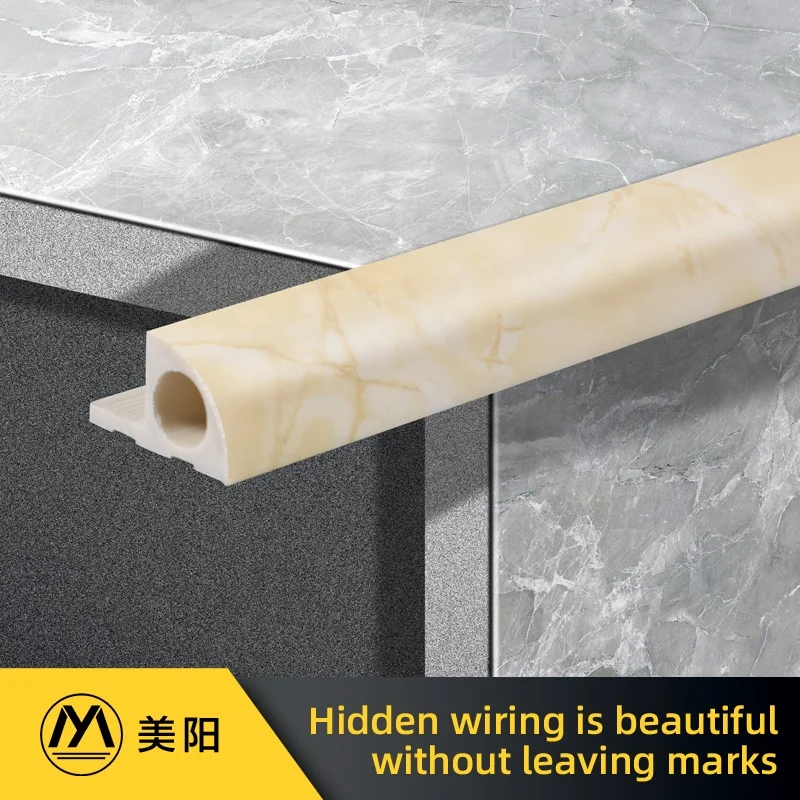 Foshan Environmental Protection Pvc Round Edge Plastic Ceramic Edge Strip Tile Edging Trim Plastic Extrusion