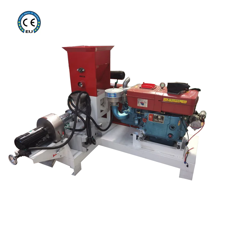 diesel fish feed pellet making machine  diesel engine floating fish feed extruder