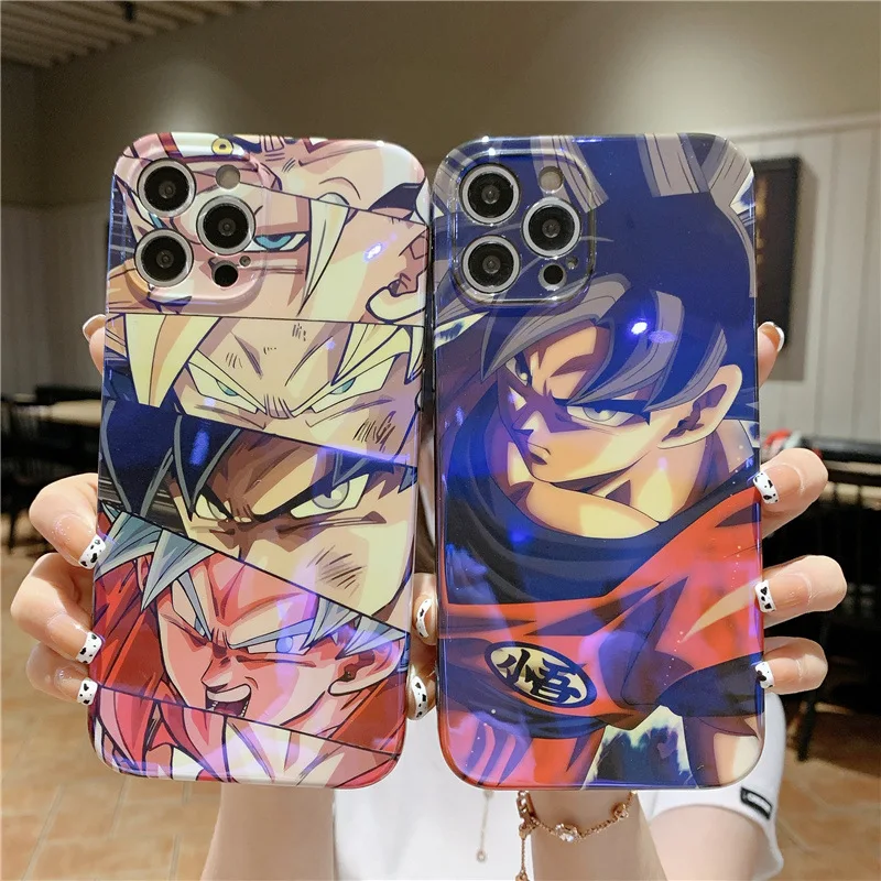 Blue Ray Anime Dragon Ball z goku DragonBall Phone Cover For iphone 12 13 11 Pro Max Soft TPU Mobile Phone Case For iphone XS XR