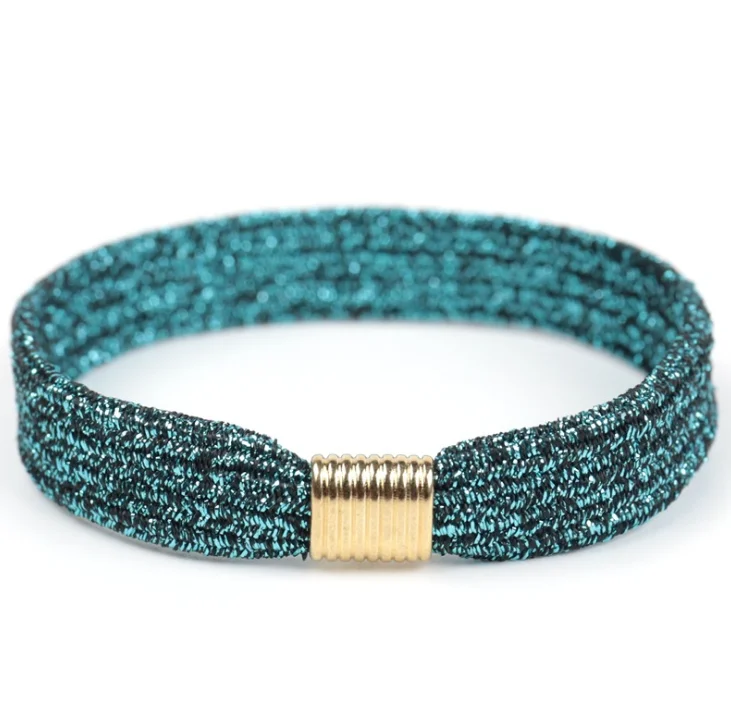 
Metallic mixing colors basic design fashion hair tie 